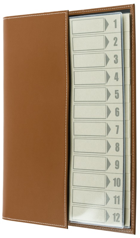 Ordnungsmappe DIN A4 | Echtleder | CAMBRIDGE hellbraun